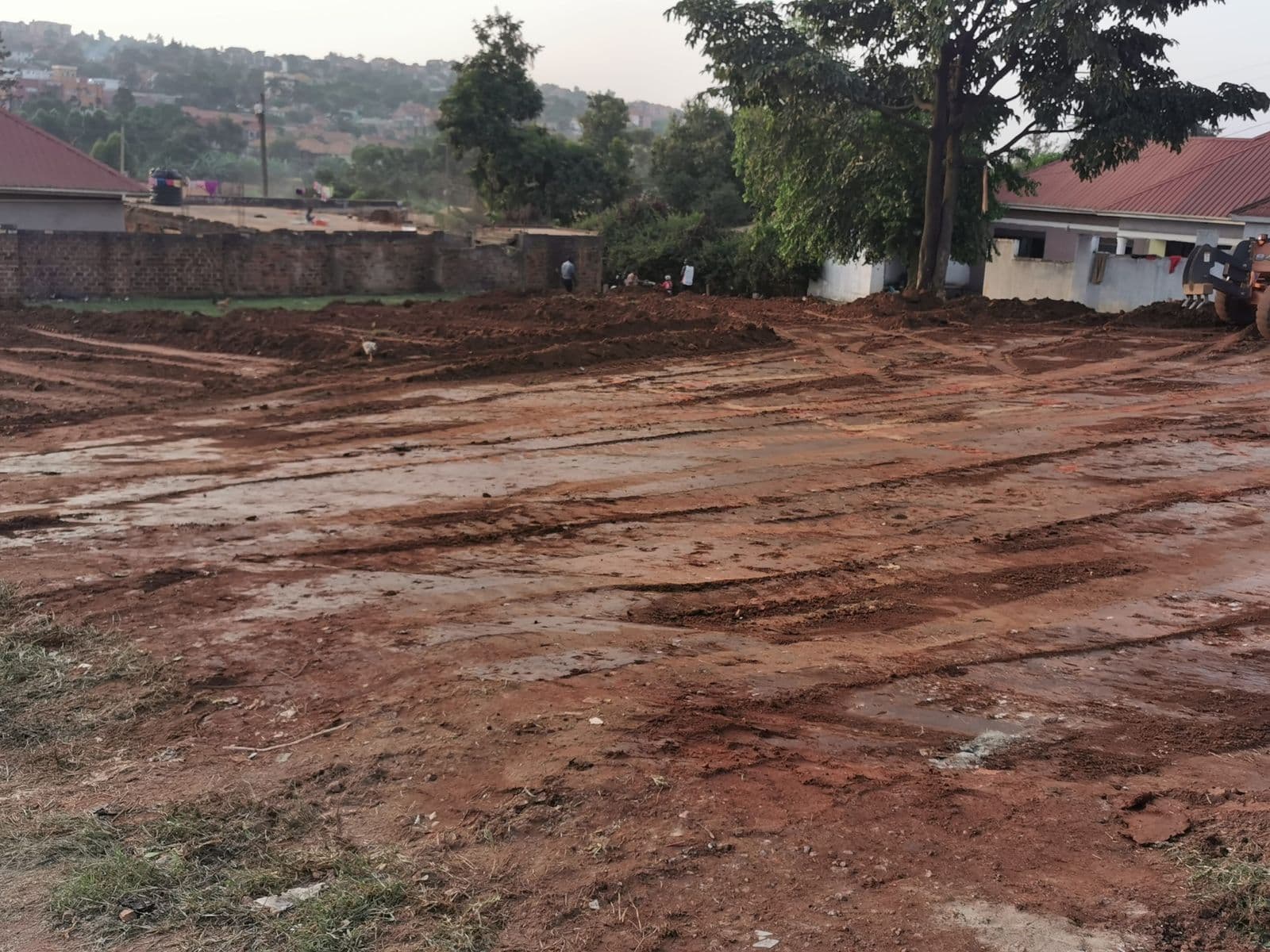 Site clearing and earthworks before construction begins